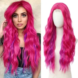 peruka-cosplay-dluga-intensywnie-rozowa-fioletowa-syntetyczna-55cm