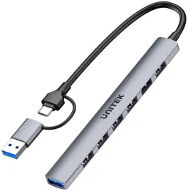 unitek-hub-usb-a-c-7w1-z-adapterem
