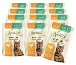 nekko-daily-kot-adult-hairball-control-kurczak-kawalki-w-sosie-12x85g