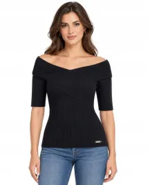 bluzka-damska-guess-na-krotki-rekaw-regular-fit-bawelniany-czarna-rozmiar-m