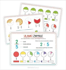 plansze-edukacyjne-ulamki-zwykle-3-karty-ksiazeczki-dla-dzieci