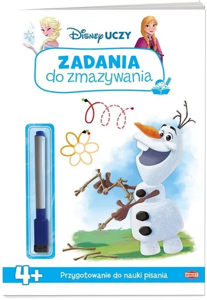 DISNEY UCZY. KRAINA LODU. ZADANIA DO ZMAZYWANIA KSIĄŻECZKI DLA DZIECI