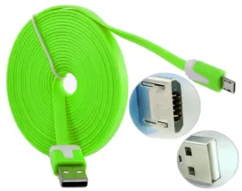 kabel-micro-usb-plaski-zielony-wzmocniony-przewod-do-szybkiego-ladowania
