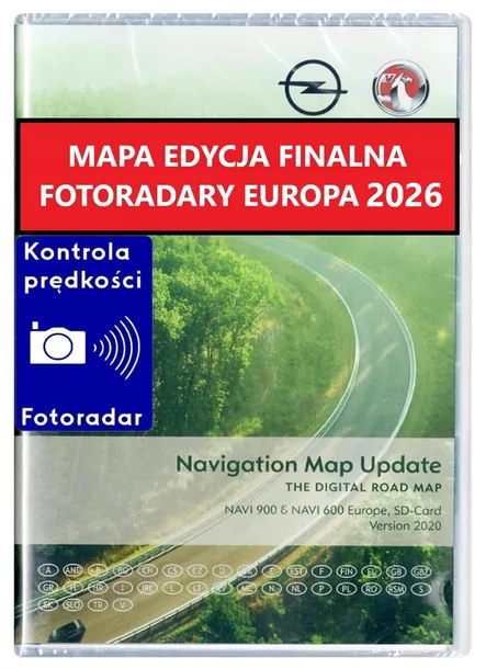 Mapa OPEL NAVI 600 NAVI 900 Karta 2022 FOTORADARY 2026