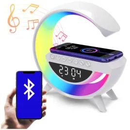 lampa-na-biurko-led-rgb-glosnik-ladowarka-indukcja-qi-zegar-budzik-radio