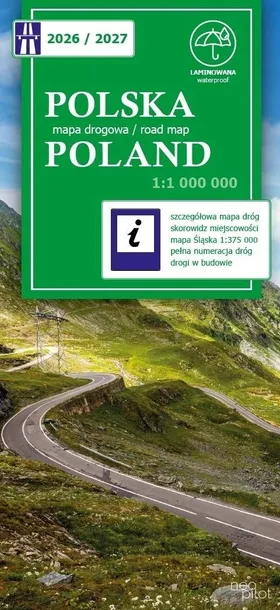 neo pilot Polska mapa drogowa laminowana 1 do 1000000