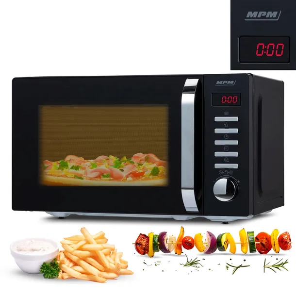 KUCHENKA MIKROFALOWA MIKROFALÓWKA MPM-20-KMT-05 20L 800W CZARNA ROZMRAŻANIE