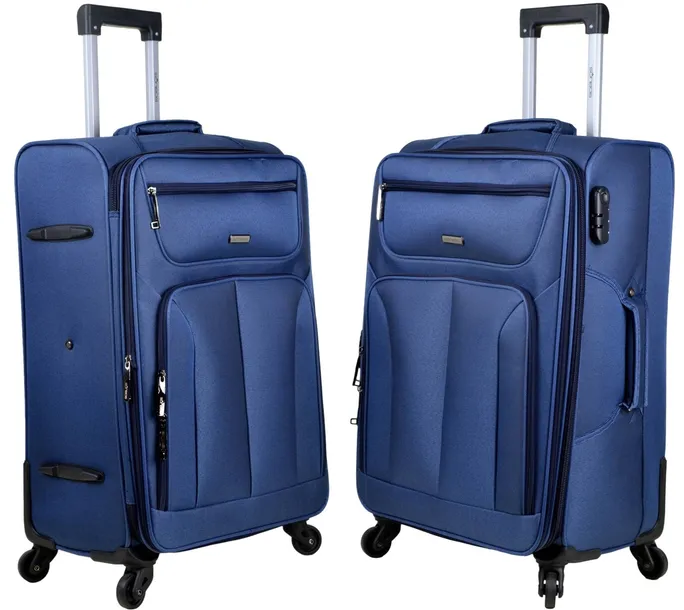 Średnia walizka materiałowa na kółkach SunBag TravelMaster 67 cm- 70 litrów