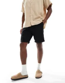 jackandjones-czarne-spodenki-zamek-kieszenie-b23-xl