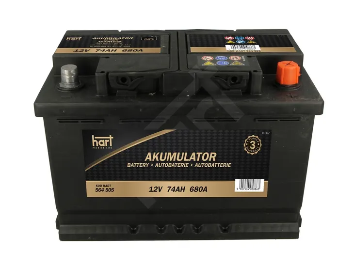 AKUMULATOR 74AH 680A 278X175X190/P+/PREM