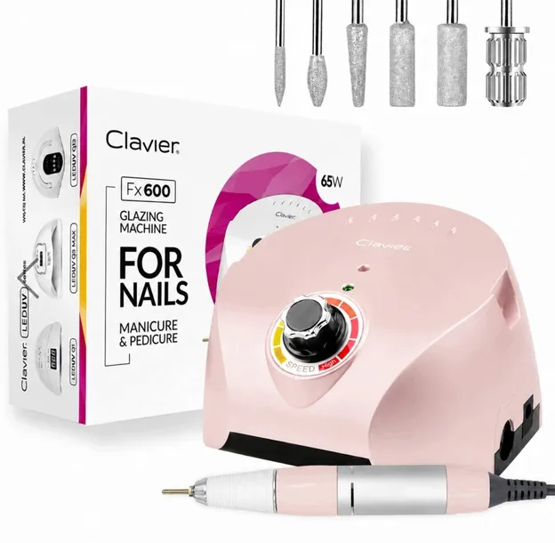 Frezarka Do Paznokci Profesjonalna 65W Hybryda Żel FX 600 - Powder Pink