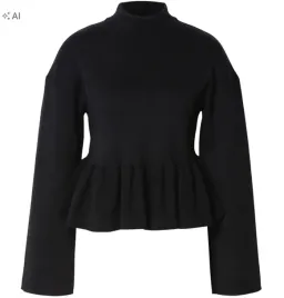 sweter-gina-tricot-peplum-czarny-l