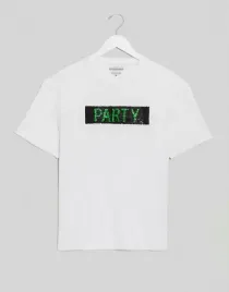 another-influence-t-shirt-cekiny-napis-party-wux-b20-xs