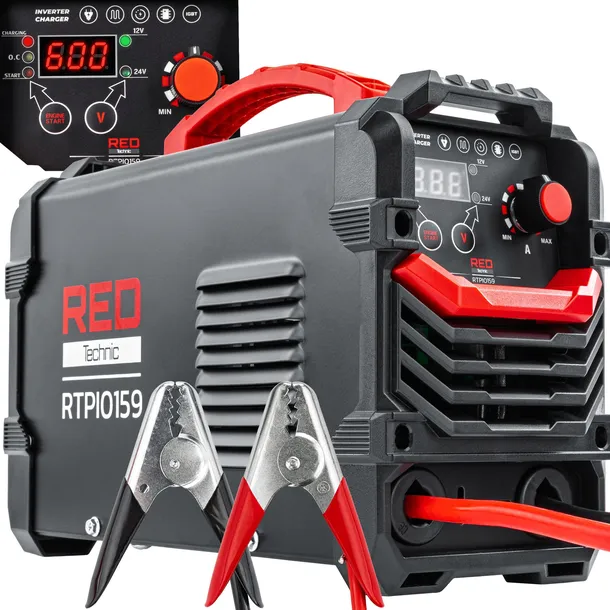 PROSTOWNIK INWERTOROWY AKUMULATOROWY Z ROZRUCHEM 600A 12/24V ŁADOWARKA 90A