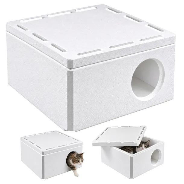 DOMEK DLA KOTA CIEPŁA BUDKA STYROPIANOWA BOX LEGOWISKO NA ZIMĘ