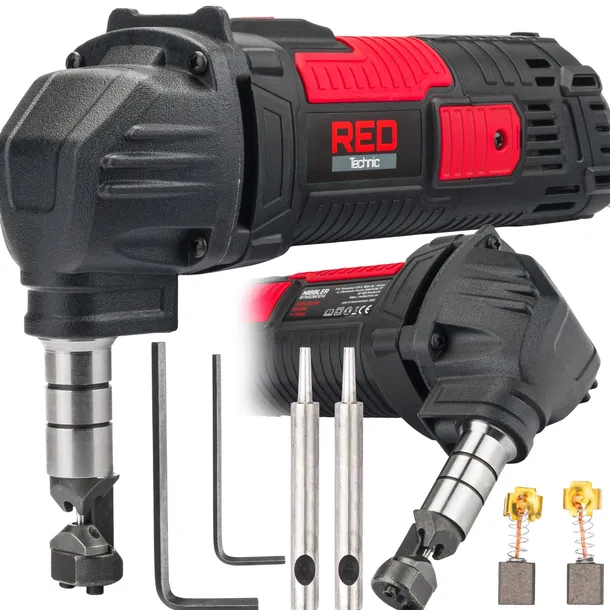 Nożyce Elektryczne Do Cięcia BLACHY Skokowe 1600W 2x Stempel + Matryca