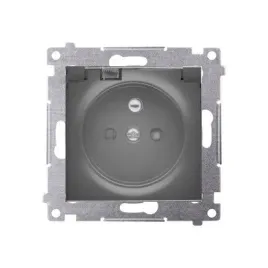 simon-54-modul-czarny-gniazdo-1x-z-u-z-przeslonami-z-klapka-dymna-ip44-zaci