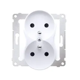 simon-54-modul-bialy-gniazdo-2x-z-u-z-przeslonami-zaciski-srubowe-16a-250v