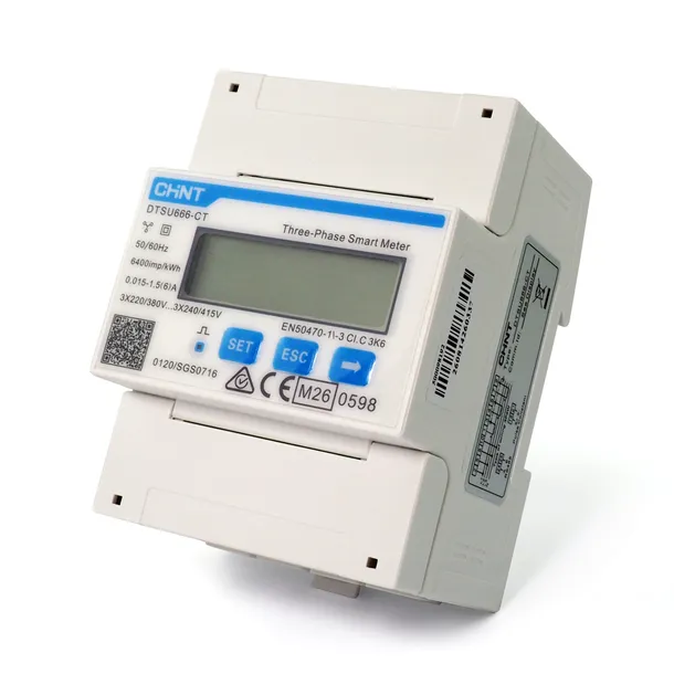 3-Fazowy Dwukierunkowy Licznik Prądu CHINT DTSU666-CT RS485 Modbus-RTU