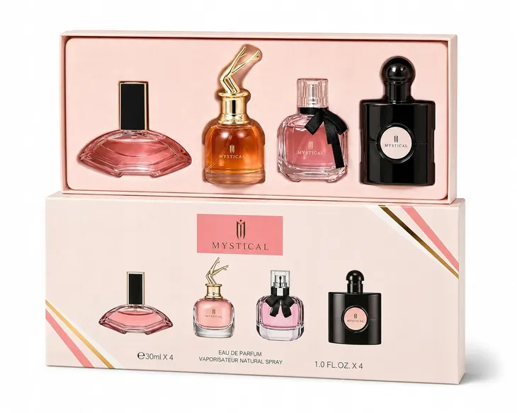 MYSTICAL ZESTAW PERFUM DAMSKICH 4 × 30 ML EDP – ELEGANCKI ZESTAW PREZENTOWY ✨