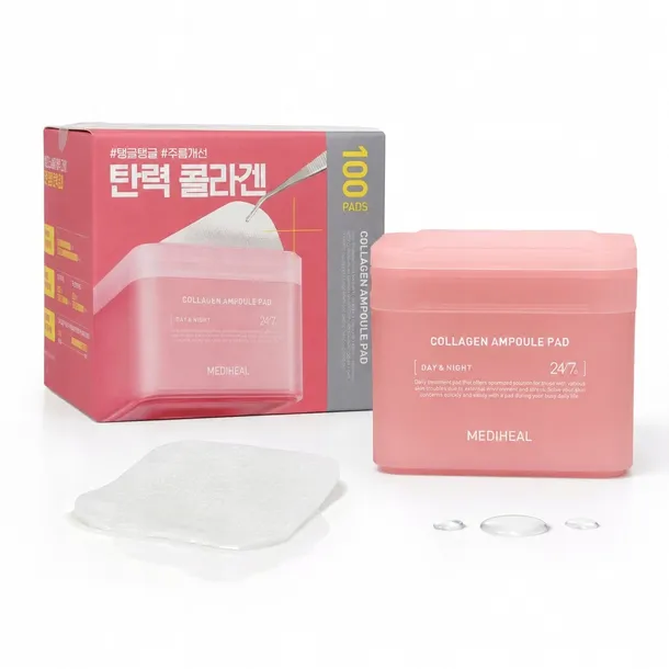 Płatki tonizujące do twarzy z kolagenem Mediheal 170 ml koreańskie 100 szt