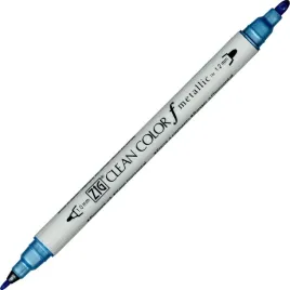pisak-do-kaligrafii-metaliczny-zig-kuretake-clean-color-metallic-niebieski
