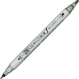 pisak-do-kaligrafii-metaliczny-zig-kuretake-clean-color-metallic-f-srebrny