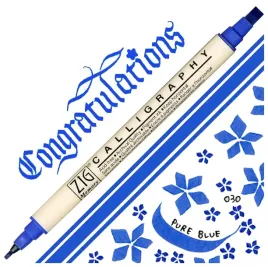 pisak-marker-do-kaligrafii-sciety-zig-kuretake-calligraphy-030-pure-blue