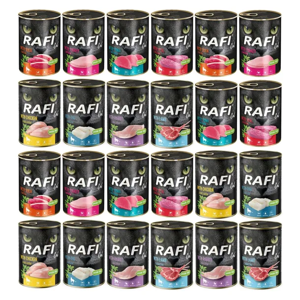 RAFI CAT Mokra karma dla kota MIX SMAKÓW 24x400g