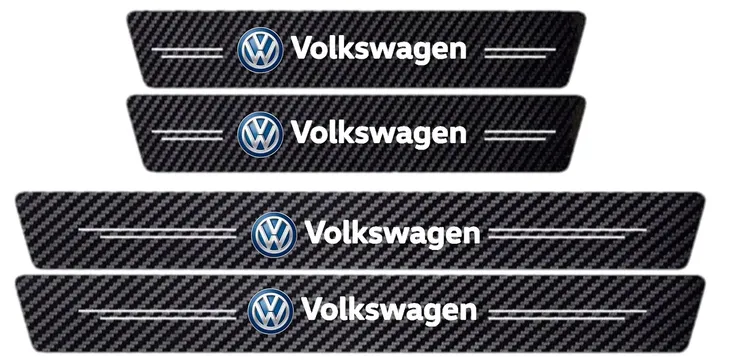Ochronne naklejki na progi Volkswagen Carbon - 4 sztuki