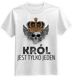koszulka-meska-krol-jest-tylko-jeden-biala-s