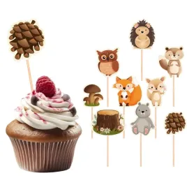 toppery-na-piku-na-tort-do-deserow-lesni-przyjaciele-zwierzatka-9szt-12cm
