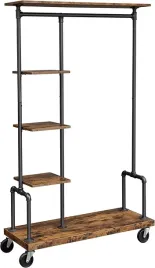 vasagle-garderoba-na-kolkach-z-5-polkami-vintage-104x175x40-cm-czarny