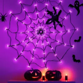 pajeczyna-swiateczna-100-cm-fioletowa-z-pajakiem-i-oswietleniem-led