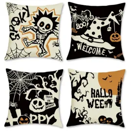 poszewki-na-poduszki-halloween-45x45-cm-poliester-dynia-czaszka-zamek-4-szt