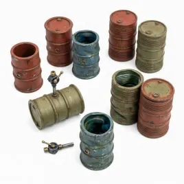 3d-printed-set-modern-and-sci-fi-metal-barrels-1-35-zestaw-beczek-do-makiet