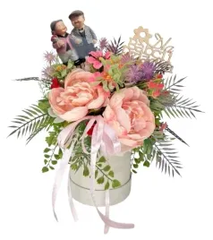 flower-box-dla-babci-i-dziadka-recznie-wykonany-rozowe-kwiaty