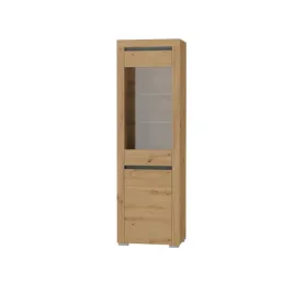 wysoka-witryna-do-salonu-aros-60-cm-1-drzwi-dab-artisan-podchwyt-antracyt
