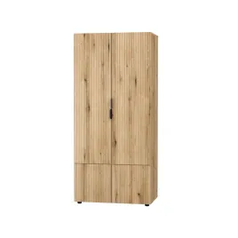 szafa-do-sypialni-avo-2-drzwi-dab-evoke-90-cm-frezowane-fronty-czarne-nogi