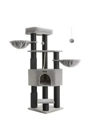 drapak-wysoki-legowisko-slupek-do-drapania-wieza-songmics-101-160-cm