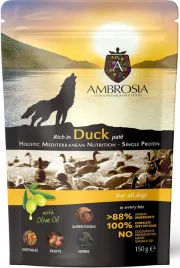 ambrosia-wet-dog-pouch-mediterranean-duck-150g