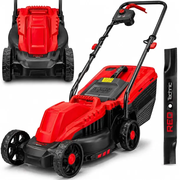 KOSIARKA ELEKTRYCZNA 2200W 32 CM DUŻY KOSZ 30 L REGULACJA WYSOKOŚCI LEKKA