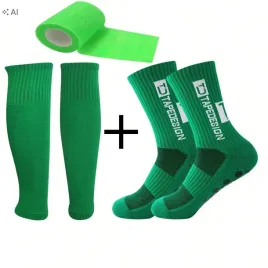 shein-getry-pilkarskie-zielone-z-tasma-i-antyposlizgiem-1la