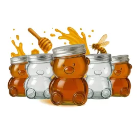 5x-sloik-szklany-mis-150ml-z-zakretka-na-miod-dzem-miody-sloiczek-miodowy