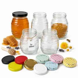5x-sloik-na-miod-szklany-ul-100ml-sloiki-na-pylek-cukierki-dzem-z-wieczkiem