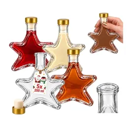 5x-butelki-swiateczne-gwiazdka-200ml-na-nalewki-wino-likier-przent-swieta