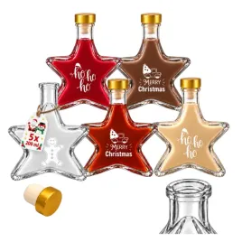 5x-butelki-swiateczne-gwiazdka-200ml-z-nadrukiem-na-nalewki-likier-wino