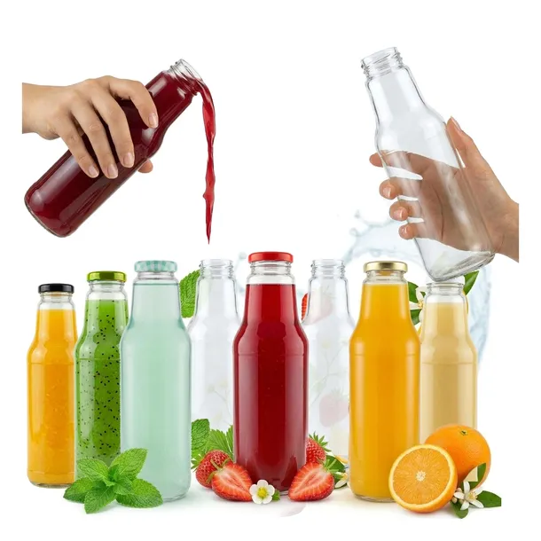 40x Butelki Na Sok KUBUŚ 750ml Butelka Szklana Na Soki Mleko + WIECZKO