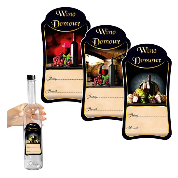 10X ETYKIETY PREMIUM SAMOPRZYLEPNE NA WINO DOMOWE
