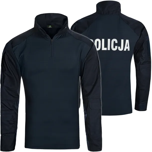 #10 Combat shirt BLUZA Policyjna Termoaktywna Koszulka granatowa POLICJA M